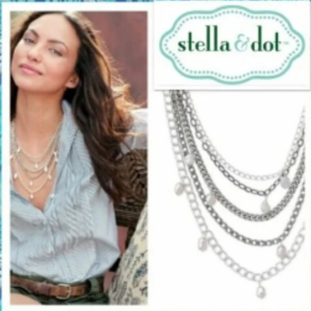 ❤️  Stella & Dot Avery Chain Pearl Necklace​​ - Picture 2 of 6